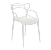 kartell Masters Stuhl Sitzpolster Sitzauflage Stapelstühle  Farbe: weiss meliert Polsterform: Charles Eames Form