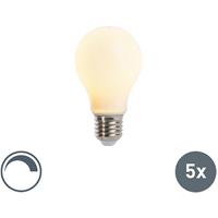 luedd 5er Set E27 dimmbare LED Lampen A60 matt 5W 410lm
