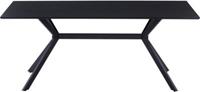 Möbilia Tisch, 180x90cm grau/schwarz