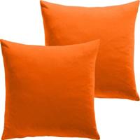 REDBEST Kuschelkissenbezug San Francisco 2er-Pack Single-Jersey orange
