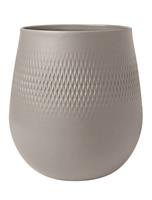 Villeroy & Boch Vase Carre groß Manufacture Collier taupe