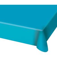 Folat 2x stuks tafelkleed van plastic blauw 130 x 180 cm -