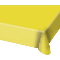 Folat 2x stuks tafelkleed van plastic geel 130 x 180 cm -