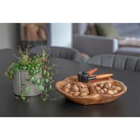 House Nordic Tablett Nola Teak Bowl - Schüssel aus Teakholz, natur, Ø30x5 cm