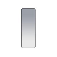Saniclass Retro Line Oval Spiegel 140x50cm ovaal afgerond frame mat zwart NAK002-RECT-MB