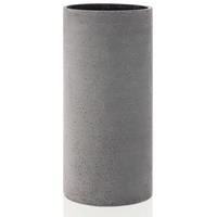Vaas Blomus COLUNA, cilindervorm, Ø 140 x H 290 mm, polyresine, met viltpad, donkergrijs