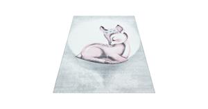 Bambi Kinderkamer Vloerkleed Laagpolig Roze Grijs- 160x230 CM