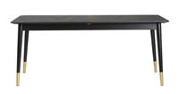 Rowico Fenwood Uitschuifbare Eettafel - L180 X B90 X H75 Cm - Zwart Tafelblad