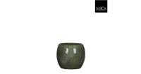 Mica Decorations Lester pot rond groen h12xd14 cm