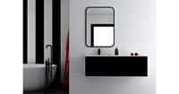 Douchebakkenopmaat.nl Design badkamer spiegel Apple mat zwart 60x80cm