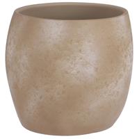 Mica Decorations Lester Ronde Bloembloempot - H26 x Ø28 cm - Terracotta - Crème