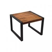 Livingfurn | Strong | salontafel | 60x60 cm | mangohout met staal