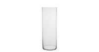 Mica Decorations Carly Cilinder Vaas - H70 x Ø20 cm - Glas - Transparant