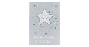PLAY Kinderkamer Vloerkleed Little Star Laagpolig Grijs- 140x200 CM