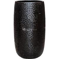 Ter Steege Hoge Pot Marly Black ronde zwarte bloempot voor binnen en buiten 36x63 cm