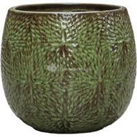 Ter Steege Pot Marly Green ronde groene bloempot voor binnen en buiten 30x28 cm