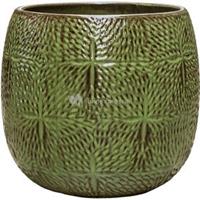 Ter Steege Pot Marly Green ronde groene bloempot voor binnen en buiten 41x38 cm