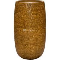 Ter Steege Hoge Pot Marly Honey ronde gele bloempot voor binnen en buiten 36x63 cm