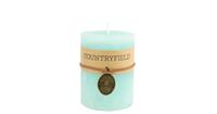 Countryfield Kaars effen rond Tonnie L turquoise