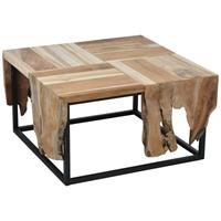 Ambiance Beistelltisch Teak 65x65x35 cm Braun