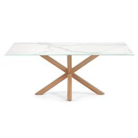Kave Home Argo tafel 180 cm porselein houten effect benen