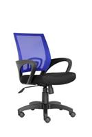 AMSTYLE Bürostuhl RIVOLI Schreibtischstuhl mit Armlehne Bürodrehstuhl Jugendstuhl blau