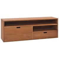 vidaXL TV-Schrank 110x30x40 cm Massivholz Teak 