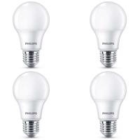 Philips LED Lampe ersetzt 60W, E27 Standardform A60, weiß, warmweiß, 806 Lumen, nicht dimmbar, 4er Pack [Energieklasse A+] - 