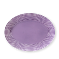 lyngbyporcelæn Lyngby Porcelæn - Rhombe Oval Serving Dish 35x26,5cm - Purple (201950)