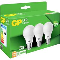 gpbatteries GP Batteries LED-lamp Energielabel A+ (A++ - E) E27 Peer 9.4 W = 60 W Warmwit (Ø x l) 60 mm x 109 mm 3 stuk(s)