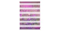 Lichtblick Duo Rollo Klemmfix, ohne Bohren, blickdicht, Blumenwiese - Fuchsia Violett Rollos violett Gr. 60 x 150