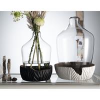 Leonardo home24 Vase mit Holzsockel Casolare II