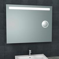 Aqua Splash Badkamerspiegel  Mire Rechthoek Inclusief LED Verlichting + Scheerspiegel 100 cm 