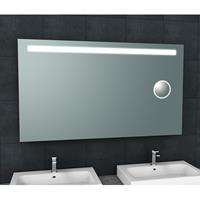 Aqua Splash Badkamerspiegel  Mire Rechthoek Inclusief LED Verlichting + Scheerspiegel 140 cm 
