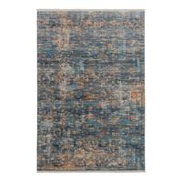 SCHÖNER WOHNEN-Kollektion Kurzflor Teppich Mystik  • mit feinen Fransen • 4 Groessen - Blau / 200 x 285 cm
