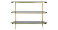 BePureHome Smokey Sidetable - Metaal/Glas - Antique Brass - 120x38x90