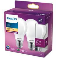 Philips 2099777654 LED lamp E27 4,5W 470Lm classic mat 2 stuks