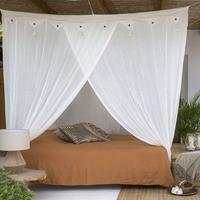 Bambulah Luxury double bed mosquito net by , 100% organic cotton, Handmade in Bali, 220x200x240 rectangular, bed net with very high quality finish