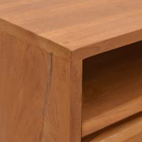 vidaXL Konsolentisch 110x30x79 cm Teak Massivholz Braun