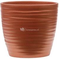 Plantenwinkel.nl Pot Groove Couple Boston Stone Pearl Red17x15 cm rode ronde bloempot voor binnen