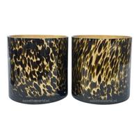 Vase The World Celtic gold cheetah Ø15 x H15 cm-2 stuks