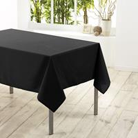 Zwart tafelkleed van polyester x 200 cm -