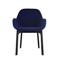 Kartell Clap Melange Stuhl Stühle  Gestellfarbe: schwarz Bezu blau