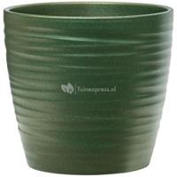 Plantenwinkel.nl Pot Groove Couple Boston Stone Pearl Green 17x15 cm groene ronde bloempot voor binnen