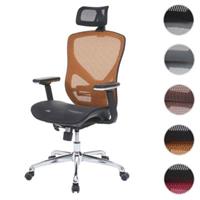 HWC Mendler Bürostuhl mit Sliding-Funktion orange/schwarz