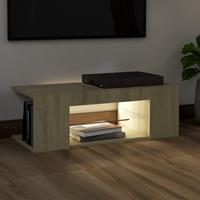 vidaXL Tv-meubel met LED-verlichting 90x39x30 cm sonoma eikenkleurig