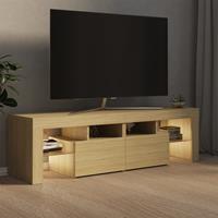 vidaXL Tv-meubel met LED-verlichting 140x35x40cm sonoma eikenkleurig