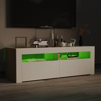 VidaXL TV-Schrank mit LED-Leuchten Weiß Sonoma-Eiche 120x35x40 cm Beige