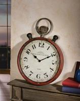 HOME Living Metall-Uhr Old Town Clocks Dekoobjekte grau