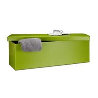 Relaxdays Faltbare Sitzbank aus Kunstleder grün